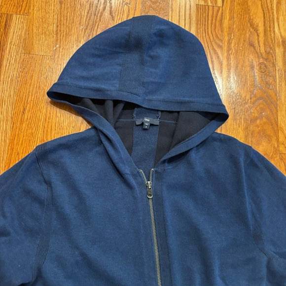 GAP navy blue zip-up sweater with hood - Picture 2 of 5